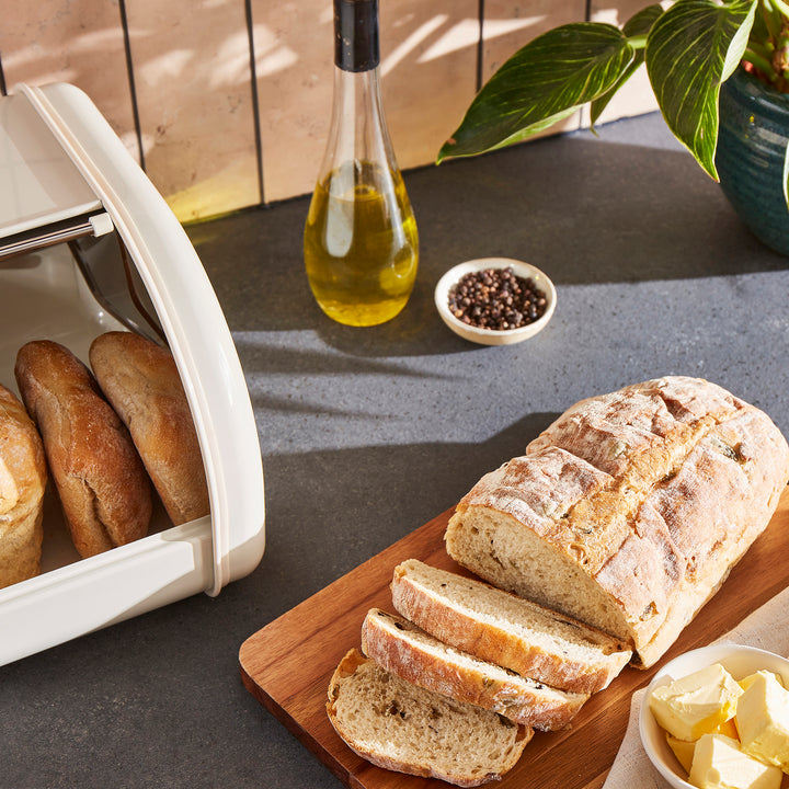 Equip Compact Roll Front Cream Bread Bin