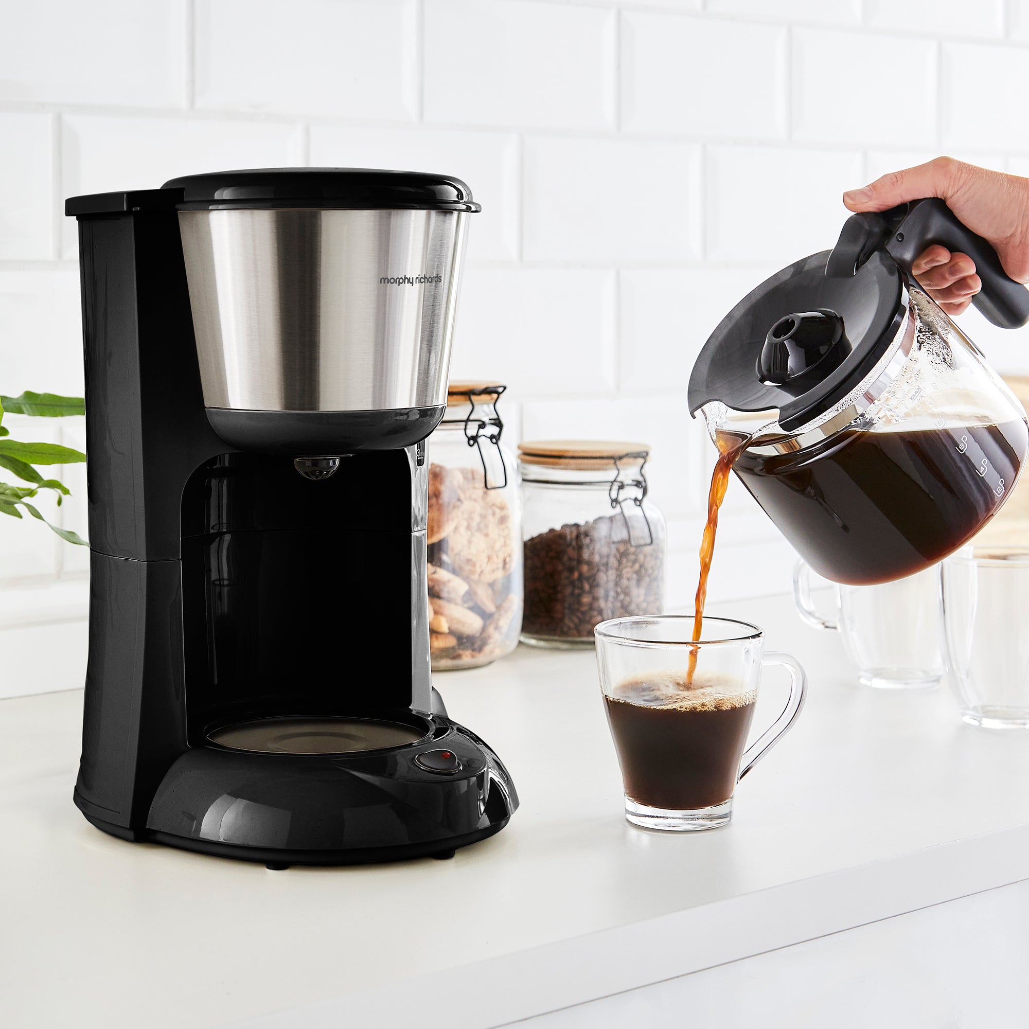 Equip Brushed Steel Filter Coffee Machine Morphy Richards UK