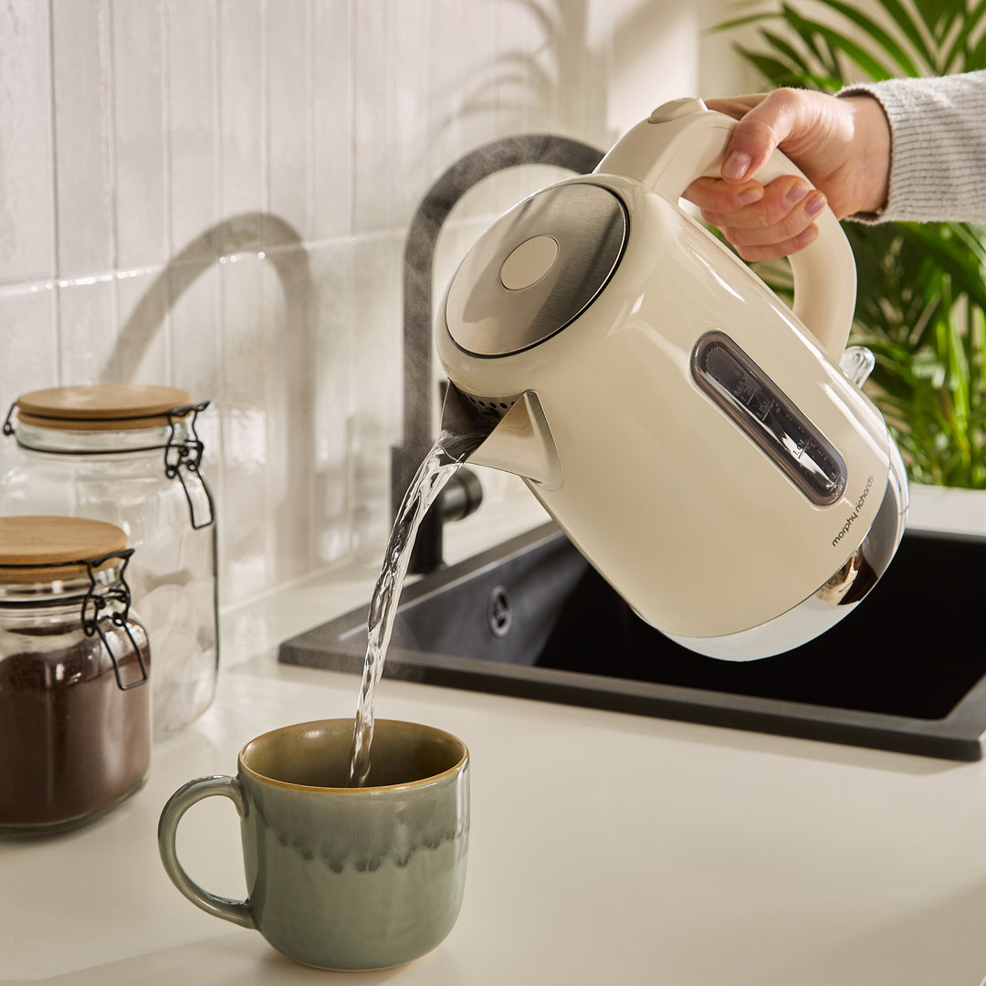 Cream Morphy Richards Accents Kettle Stainless Steel Morphy