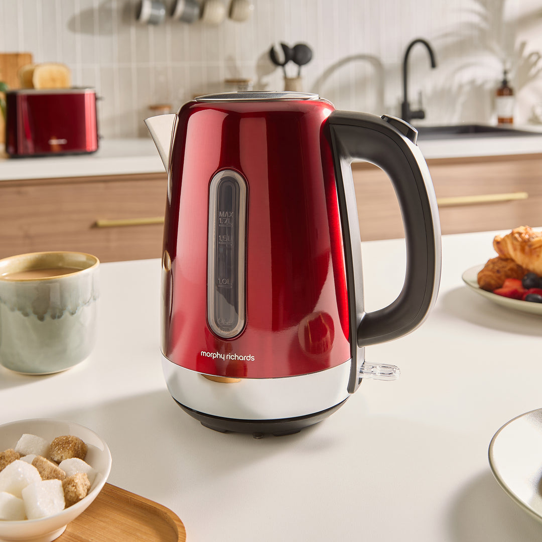 Equip Red Kettle, Toaster & Filter Coffee Machine Set