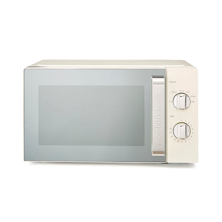 cream microwave on white background