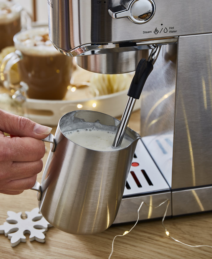 Traditional Compact Pump Espresso Machine - Stainless Steel