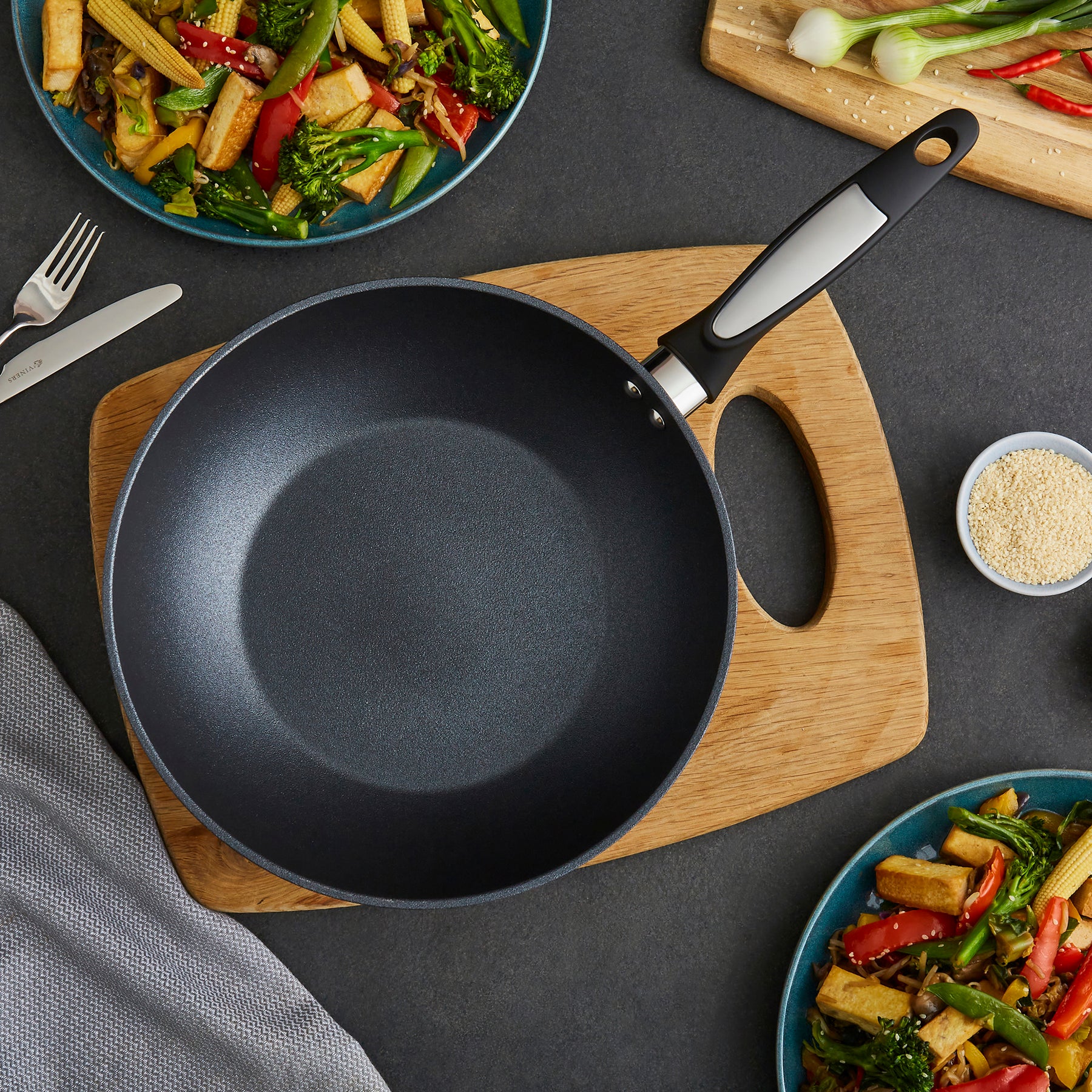 Cook Pot Torphy Morphy Richards 28cm Forged Aluminium Stir Fry Pan