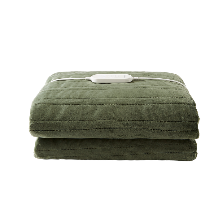 EverCosy Large Fleece Electric Heated Throw - Green
