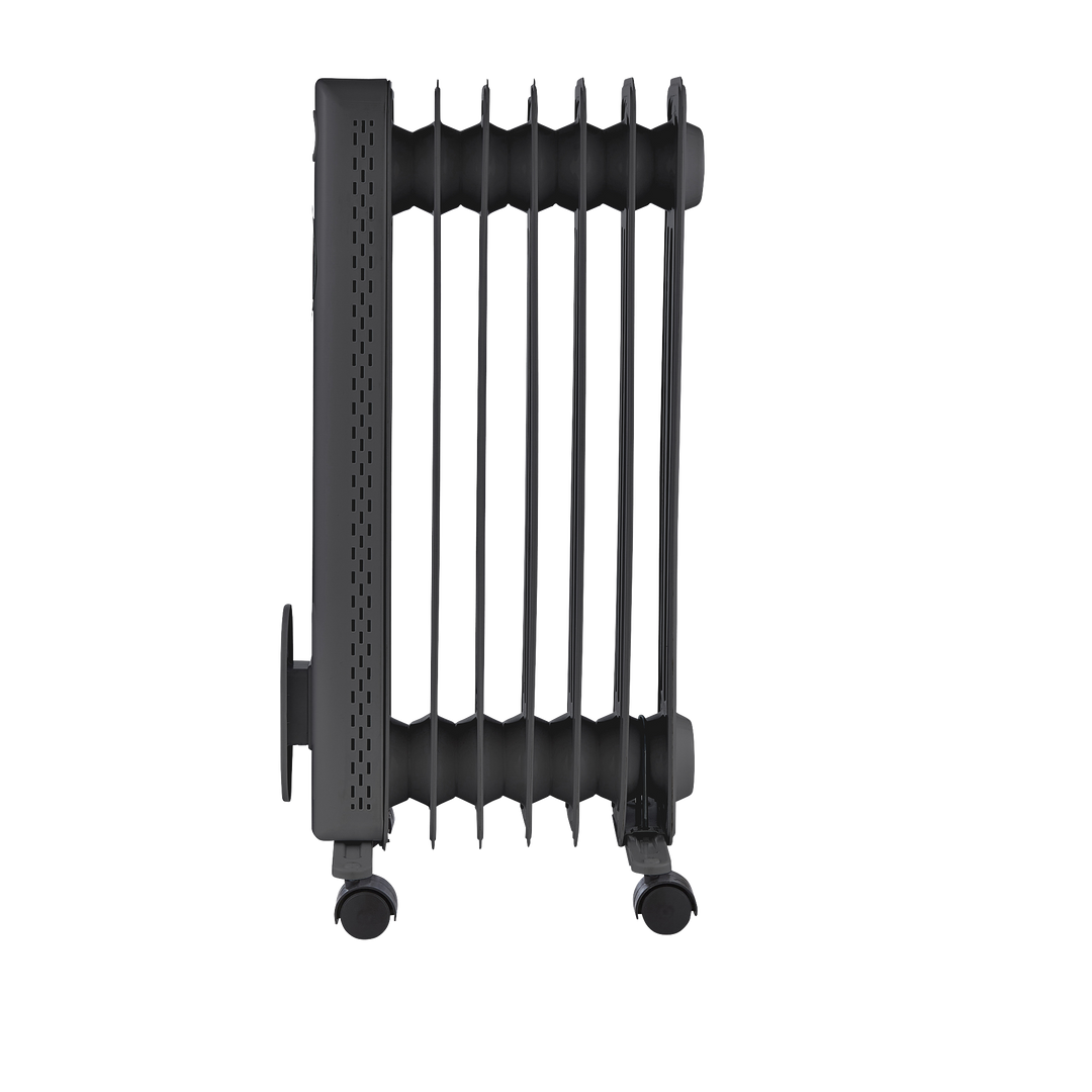 HeatFlux 1.5kw Digital Oil Filled Radiator with Remote Control - Grey