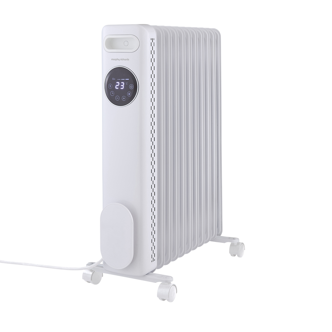 HeatFlux 2.5kw Digital Oil Filled Radiator with Remote Control - White