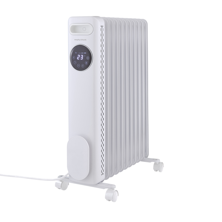 HeatFlux 2.5kw Digital Oil Filled Radiator with Remote Control - White