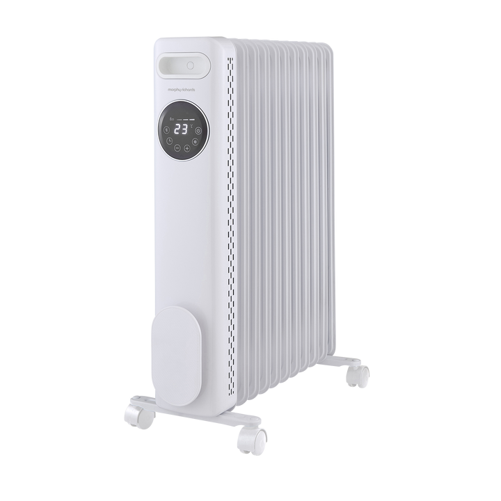 HeatFlux 2.5kw Digital Oil Filled Radiator with Remote Control - White