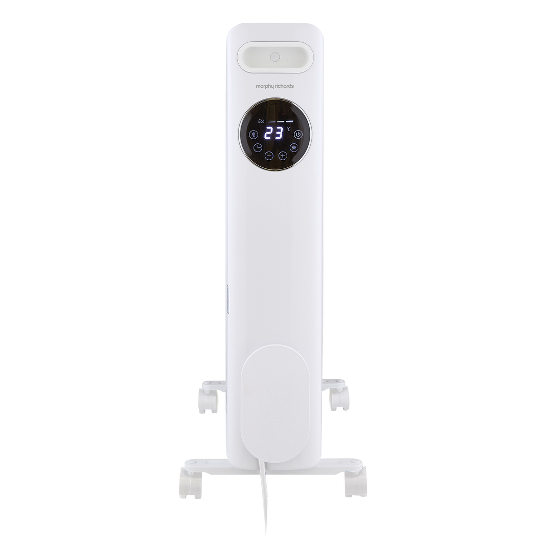 HeatFlux 2.5kw Digital Oil Filled Radiator with Remote Control - White
