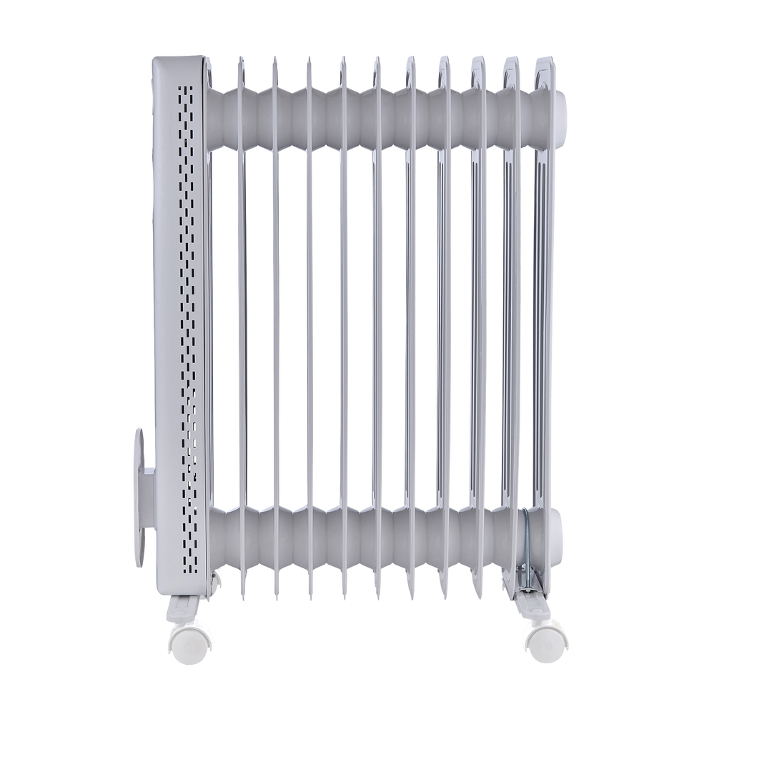 HeatFlux 2.5kw Digital Oil Filled Radiator with Remote Control - White