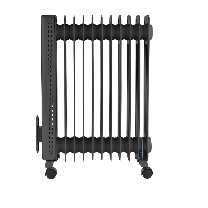 HeatFlux 2.5kw Digital Oil Filled Radiator with Remote Control - Grey