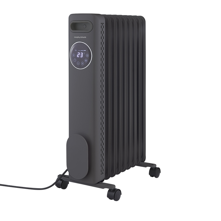 HeatFlux 2kw Digital Oil Filled Radiator with Remote Control - Grey