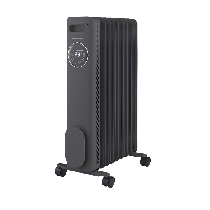 HeatFlux 2kw Digital Oil Filled Radiator with Remote Control - Grey