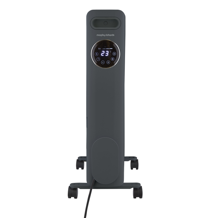 HeatFlux 2kw Digital Oil Filled Radiator with Remote Control - Grey