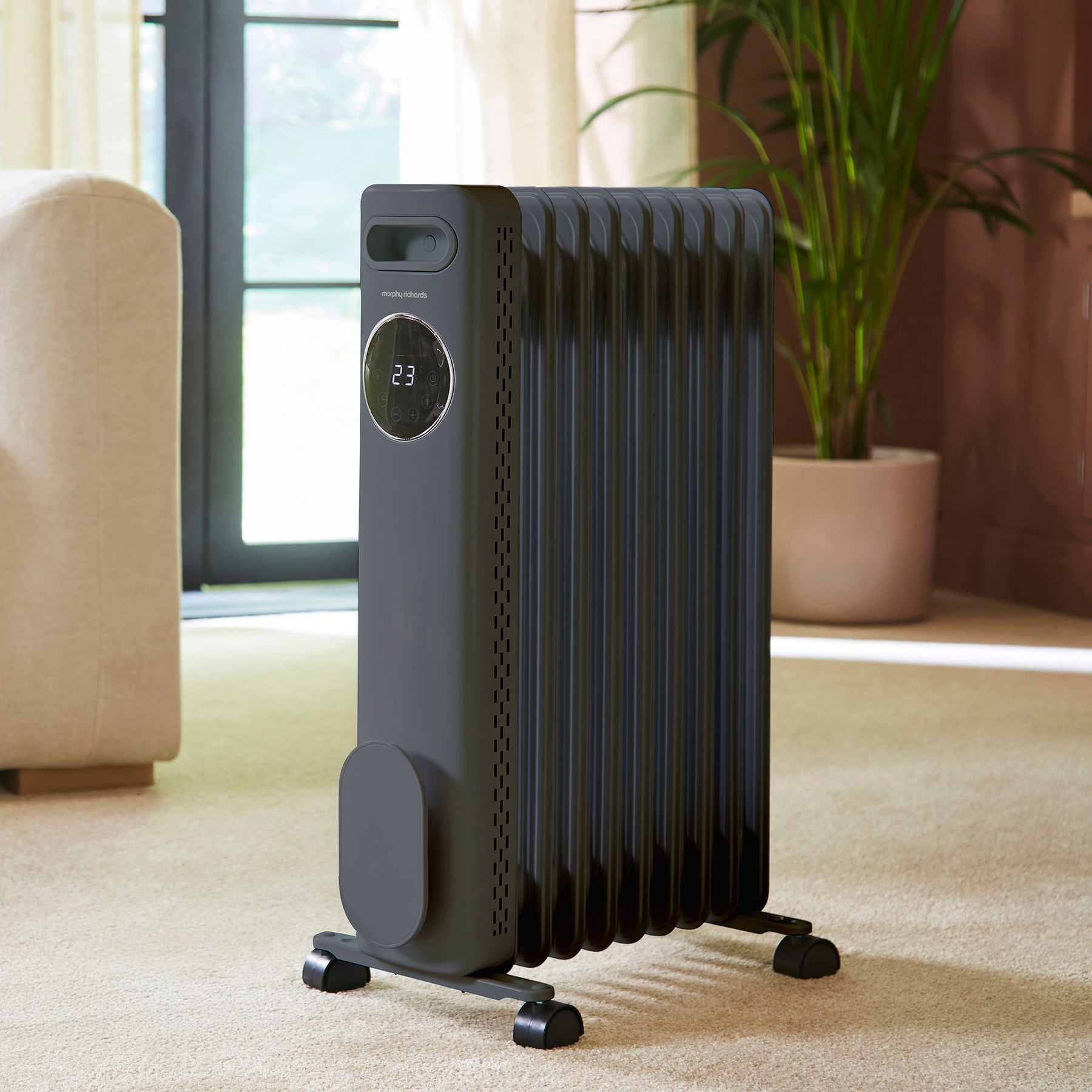 Remote Fill Radiator Morphy Richards HeatFlux 2kw Digital Oil Filled Radiator with Remote ...