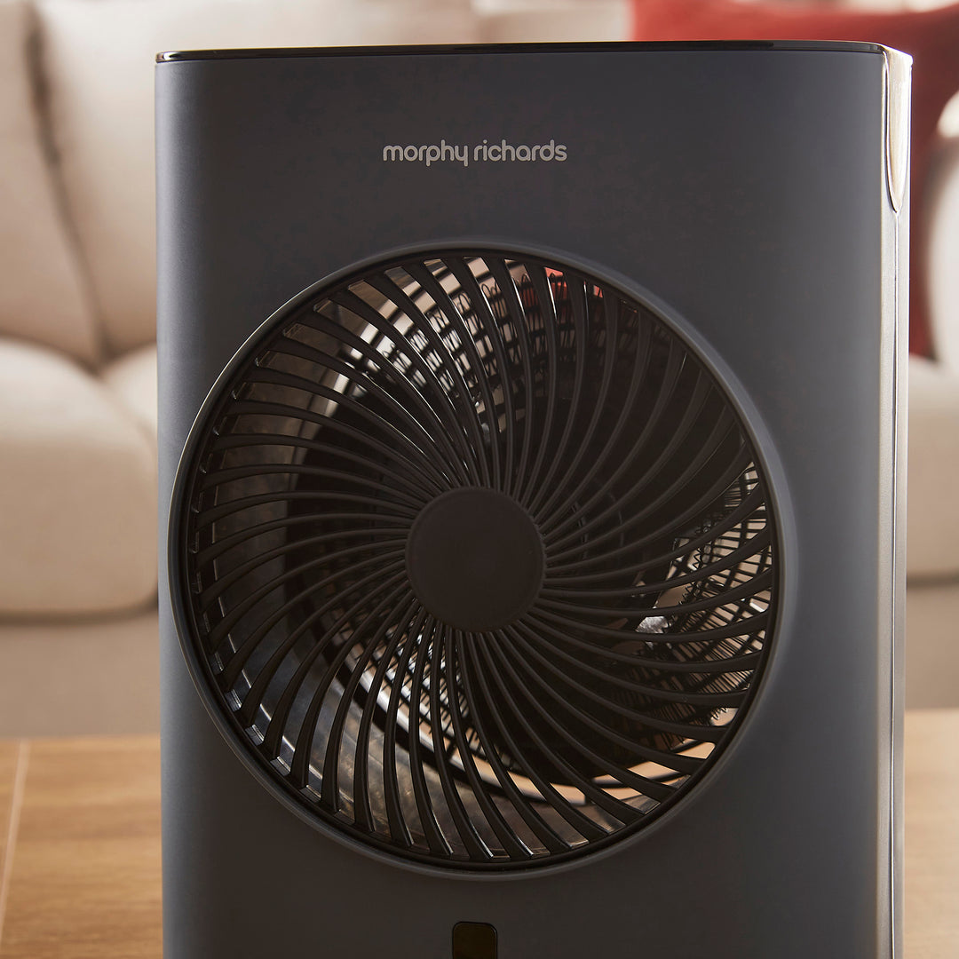HeatFlux 2kw Upright Fan Heater with Remote Control - Grey