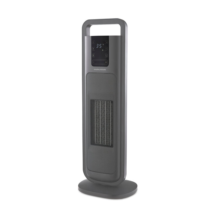 HeatFlux Ultra Thin 2kw Ceramic Tower Fan Heater with Remote Control - Grey