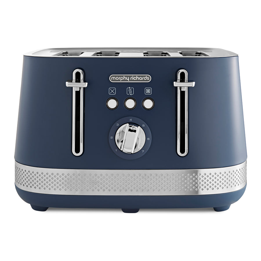 navy toaster on white bacground