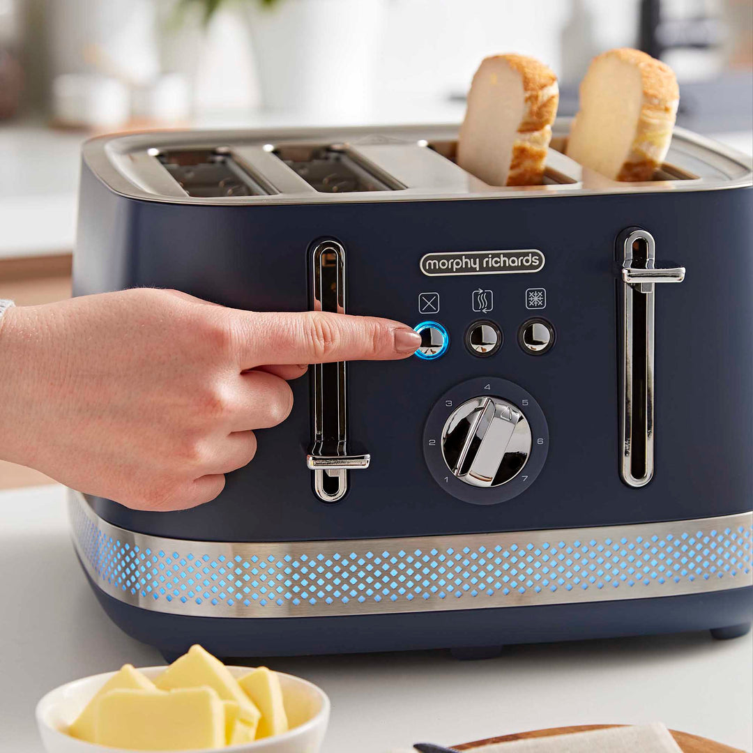 Illumination Navy Kettle and Toaster Set - Navy Peony