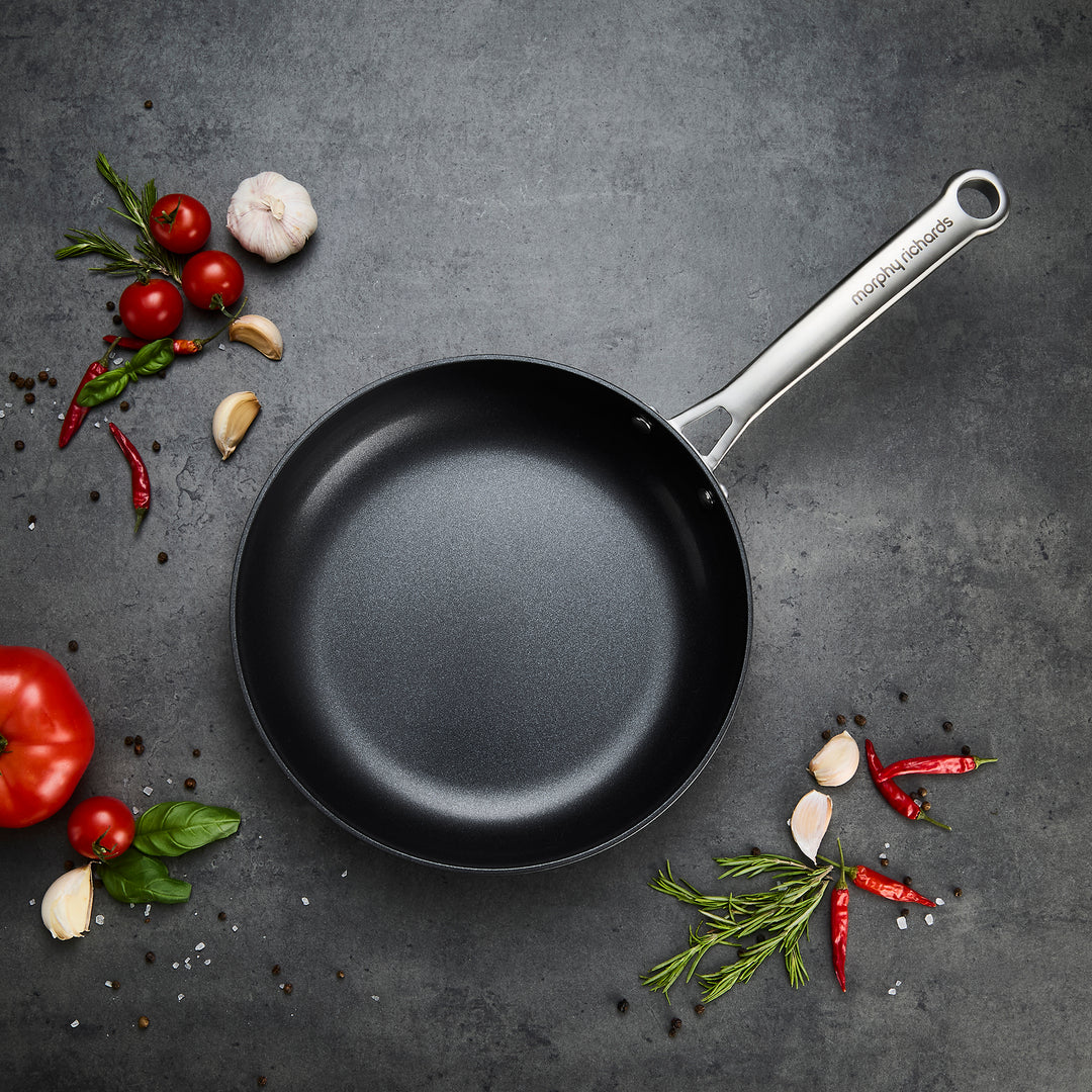 24cm Aluminium Non-Stick Frying Pan on a granite countertop
