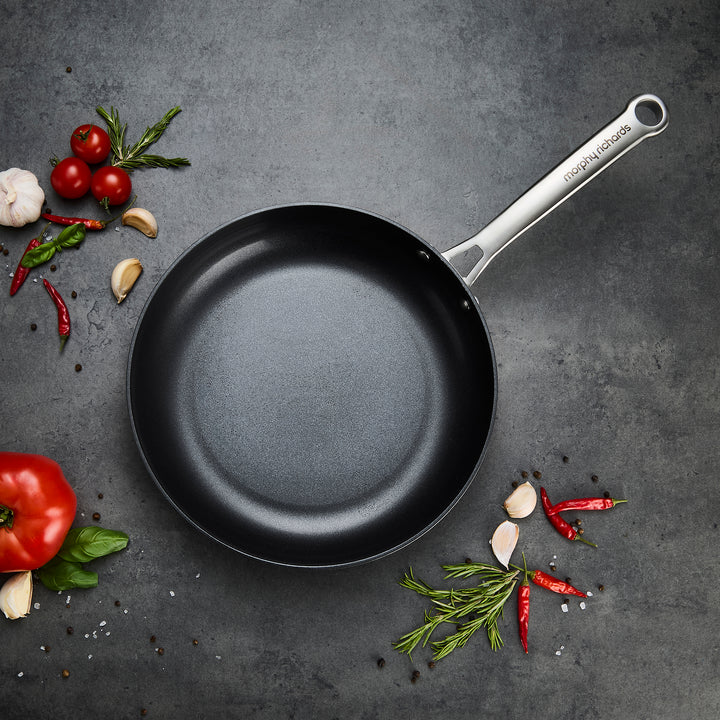 26cm Aluminium Non-Stick Frying Pan on a granite countertop