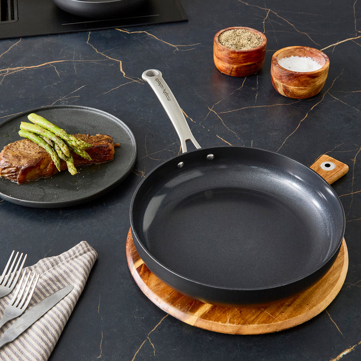 28cm Aluminium Non-Stick Frying Pan on a granite countertop 