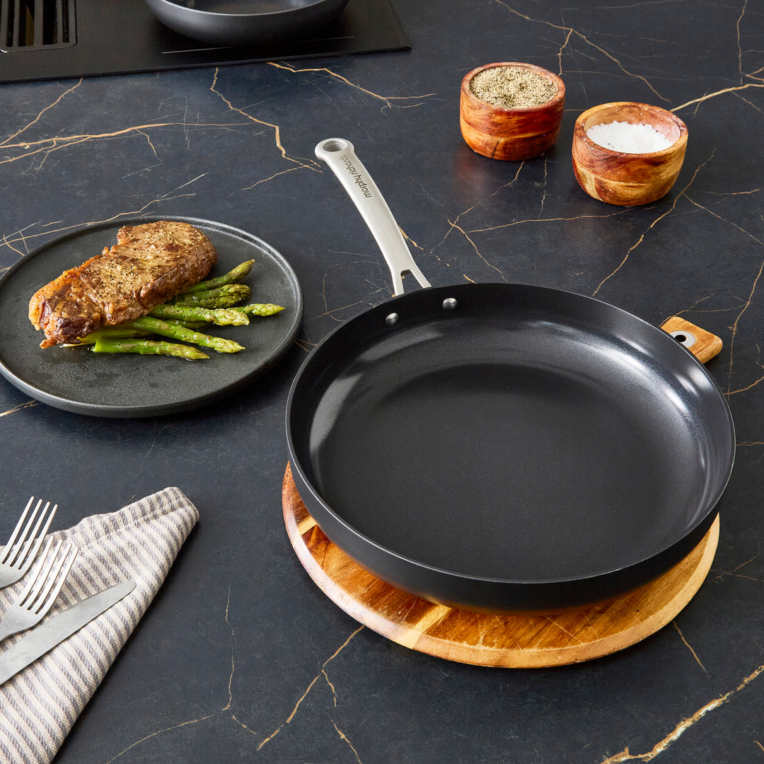 30cm Aluminium Non-Stick Frying Pan on a granite countertop