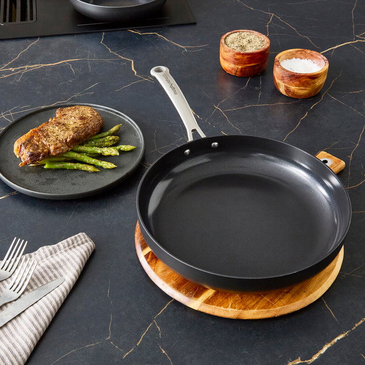 30cm Aluminium Non-Stick Frying Pan on a granite countertop
