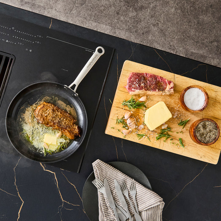 30cm Aluminium Non-Stick Frying Pan on an induction hob