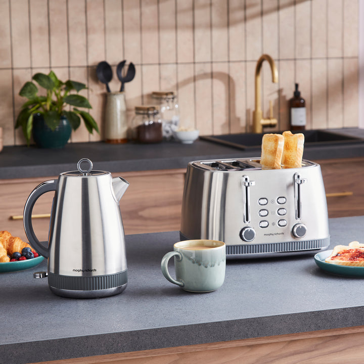 Mexborough Grey Kettle & Toaster Set