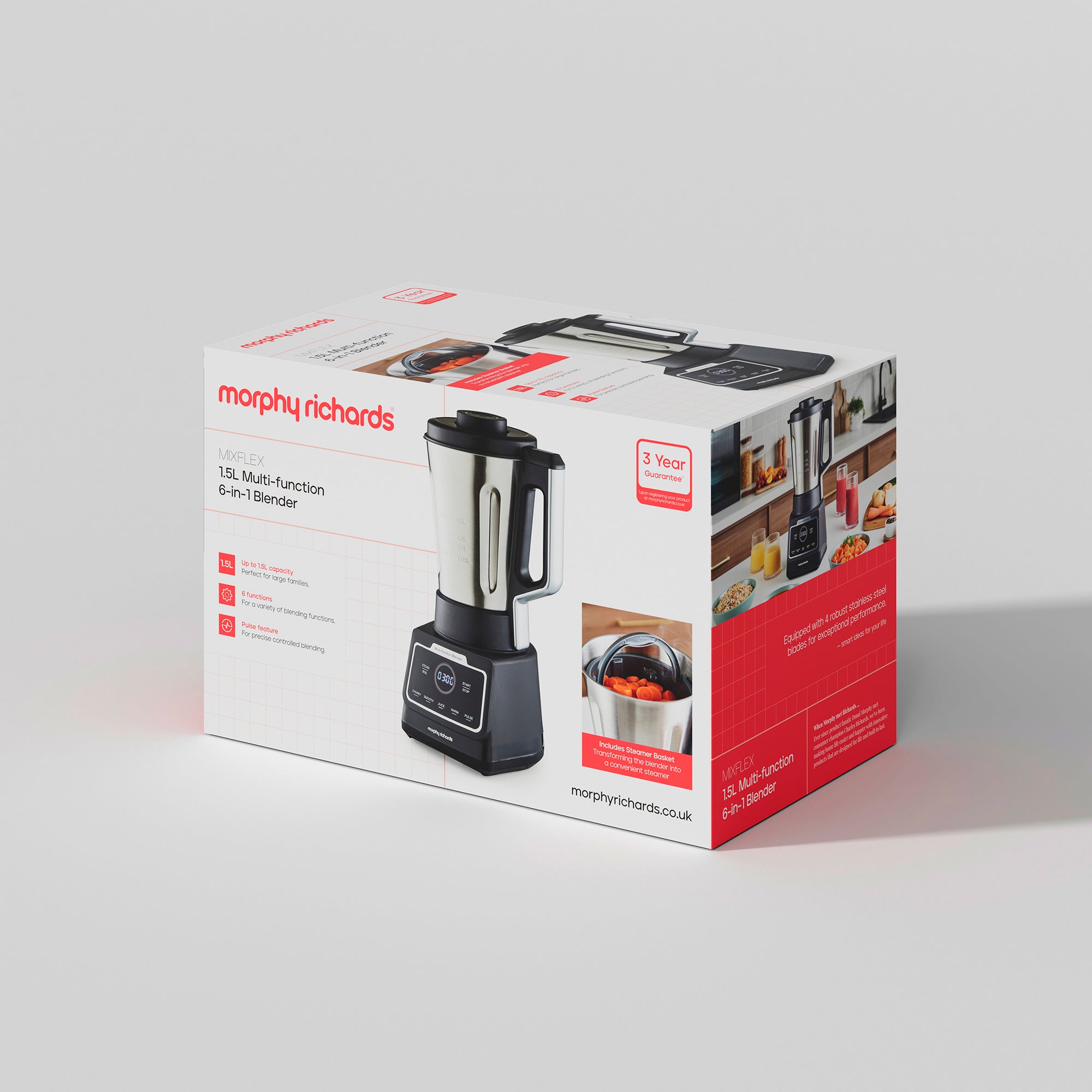 Morphy Richards 1.5L MixFlex Multifunction 6-in-1 Blender