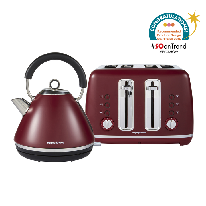 Limited Edition Accents Rhubarb Kettle & Toaster Set