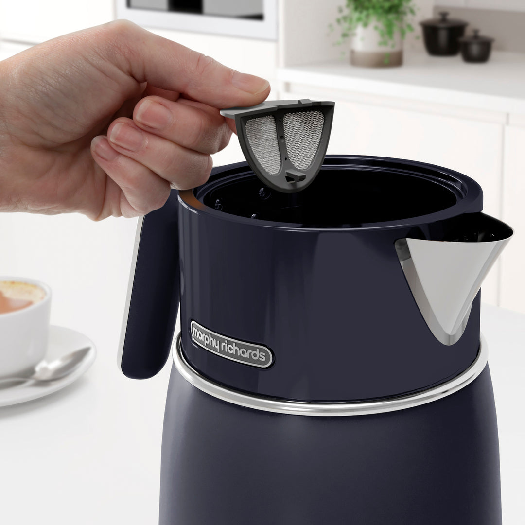 Signature Matt Blue Kettle and Toaster Set