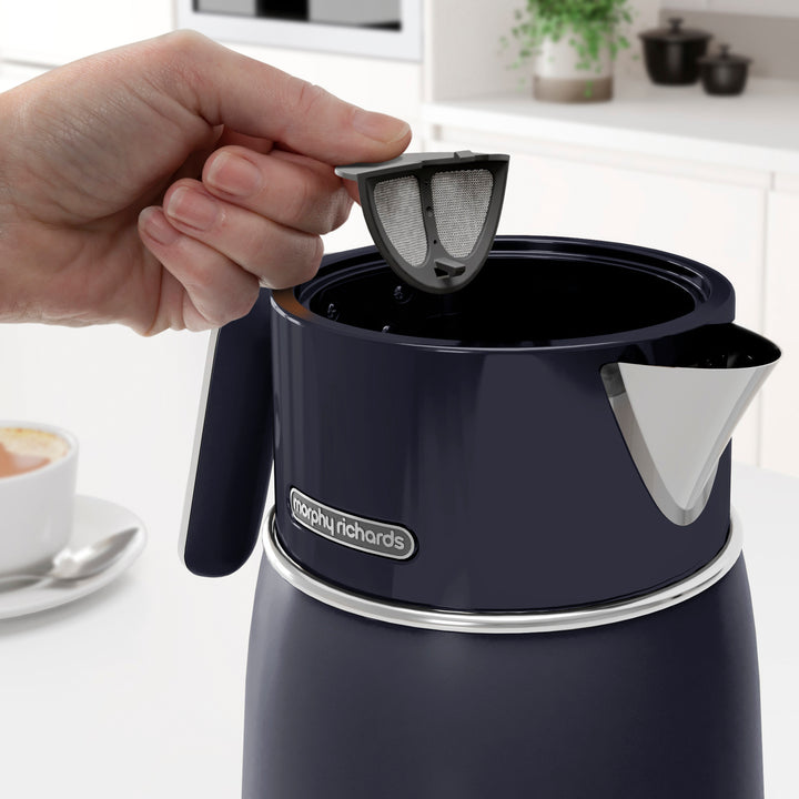 Signature Matt Blue Kettle and Toaster Set
