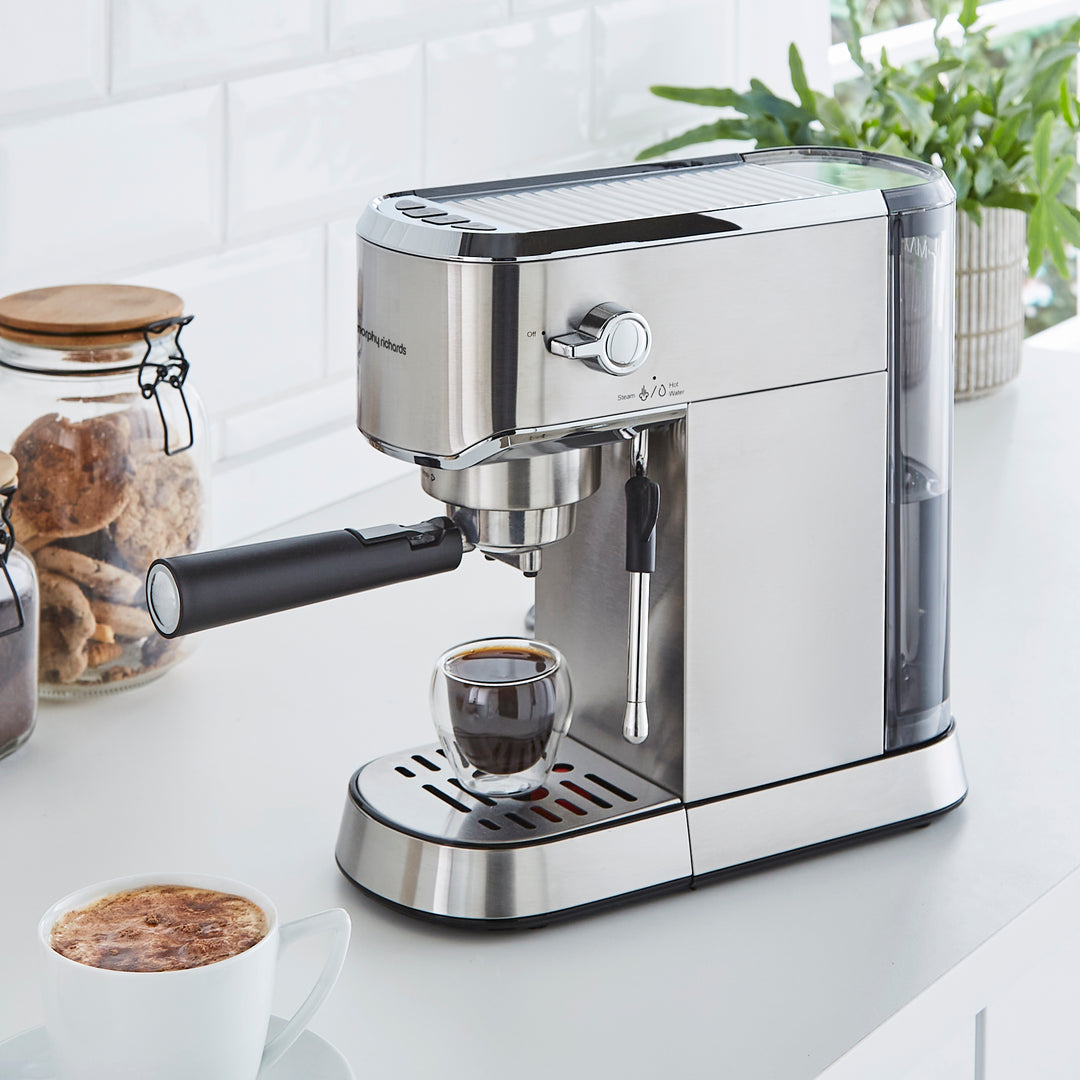 Traditional Compact Pump Espresso Machine - Stainless Steel