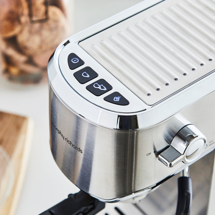 Traditional Compact Pump Espresso Machine - Stainless Steel