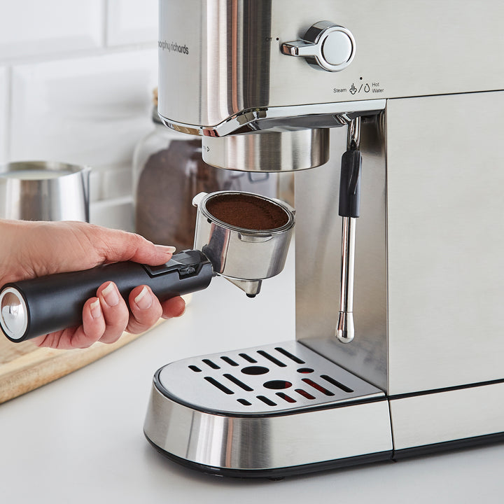 Traditional Compact Pump Espresso Machine - Stainless Steel
