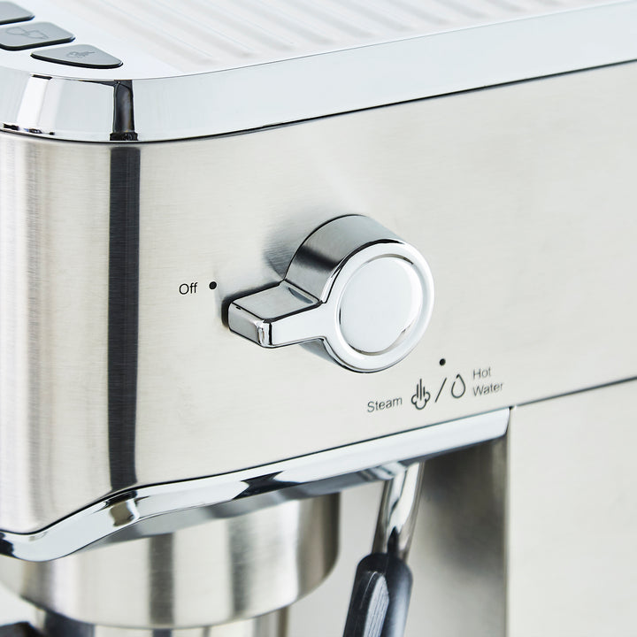 Traditional Compact Pump Espresso Machine - Stainless Steel
