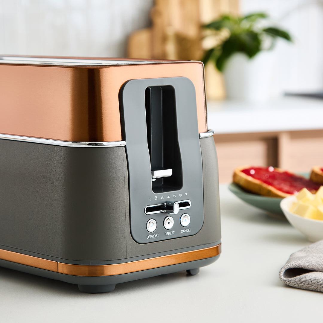 Copper and grey morphy richards toaster