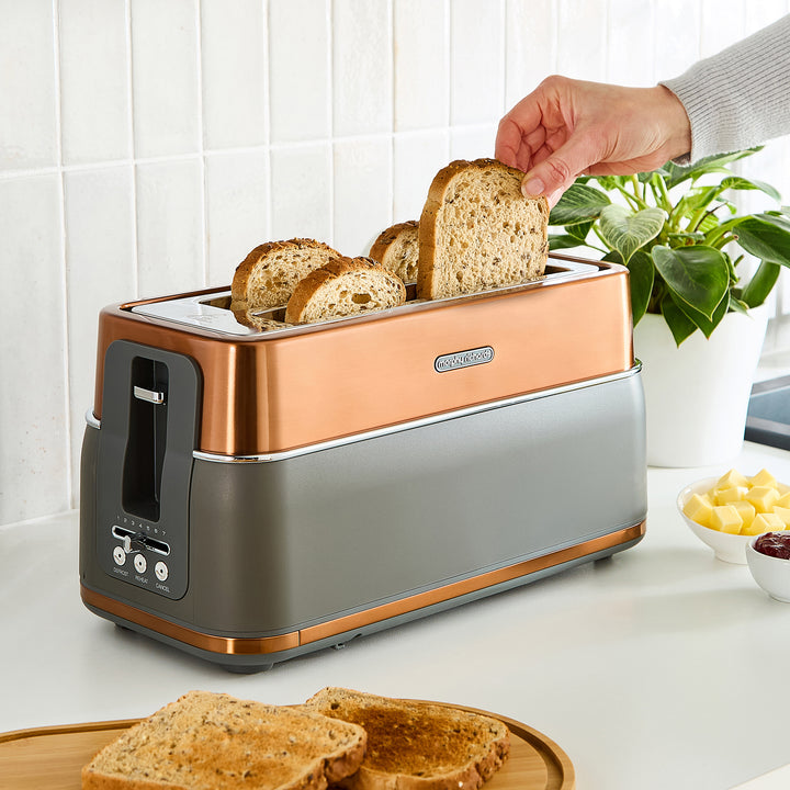Copper and grey morphy richards toaster