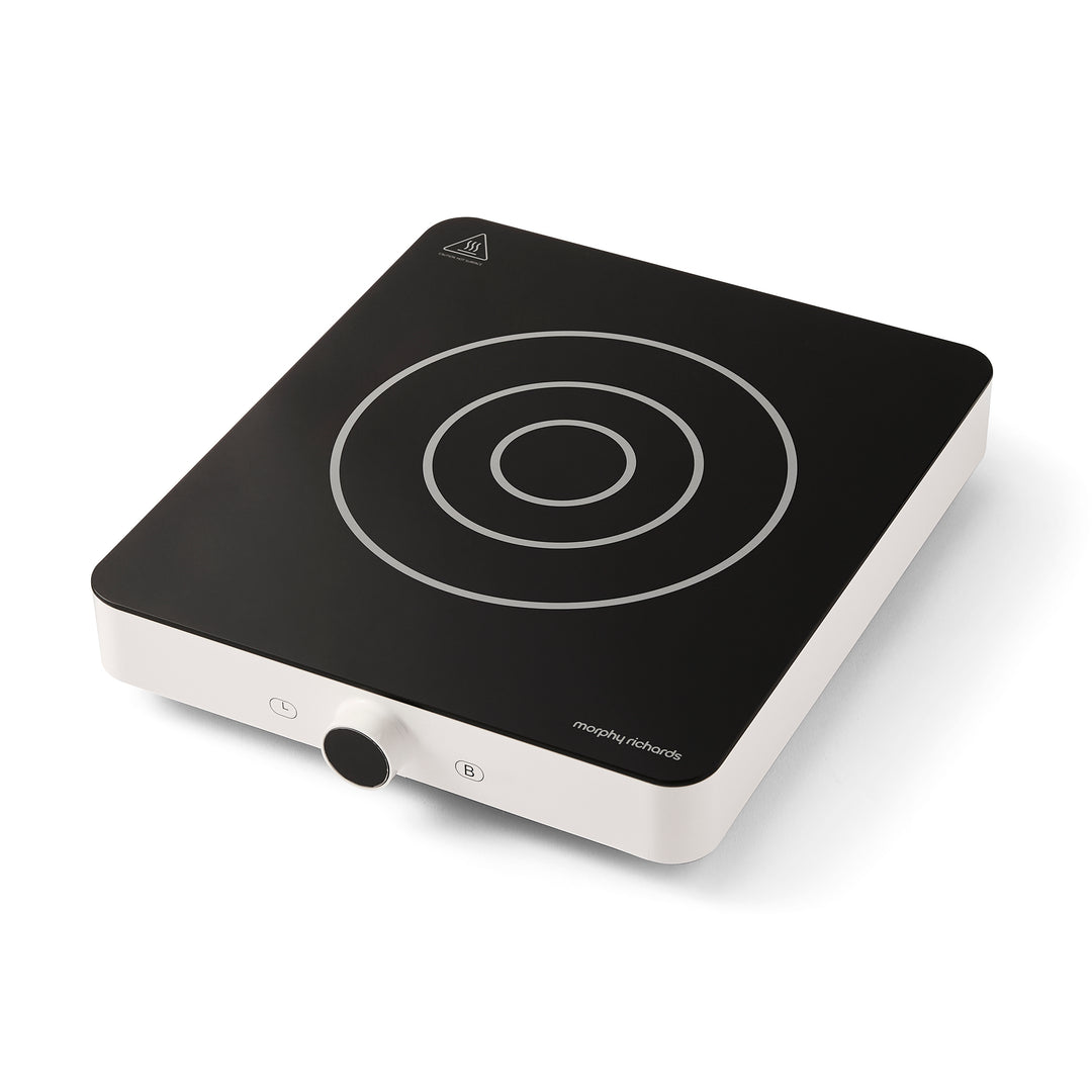 single induction hob on white background