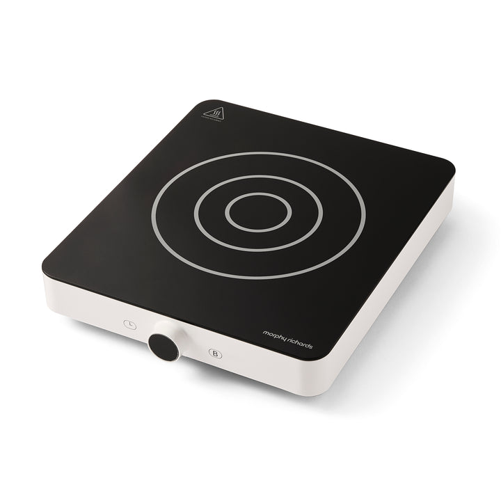 single induction hob on white background