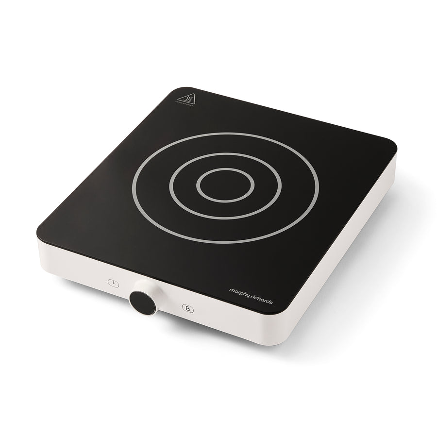 single induction hob on white background