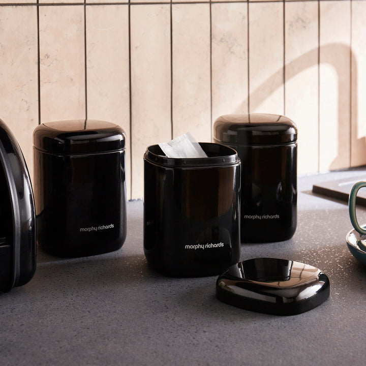 Equip 3 Storage Black Canisters Set