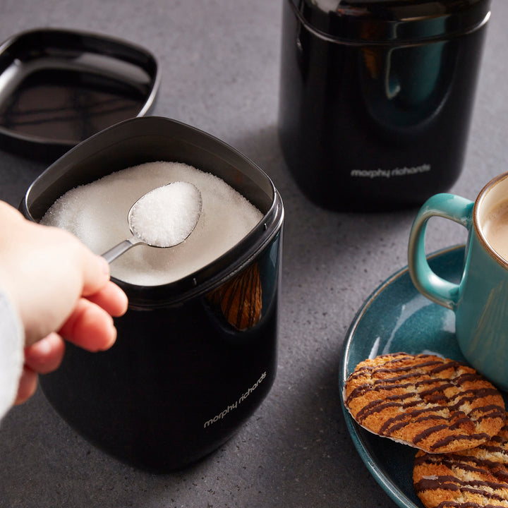 Equip 3 Storage Black Canisters Set
