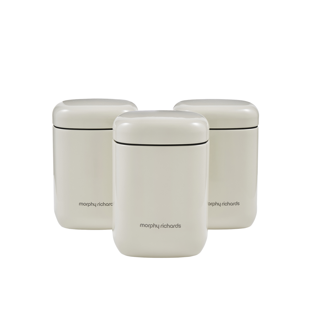 Kitchen Storage Morphy Richards Tea Coffee Sugar Canisters White