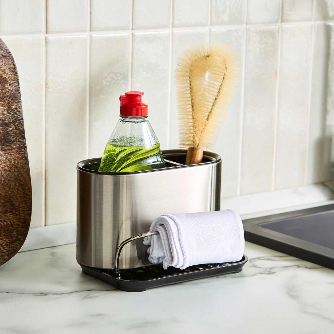 Stainless Steel Sink Organiser on the kitchen side
