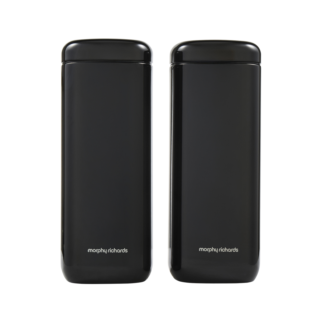 Equip Large Storage Black Canisters Set