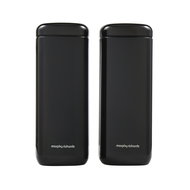 Equip Large Storage Black Canisters Set