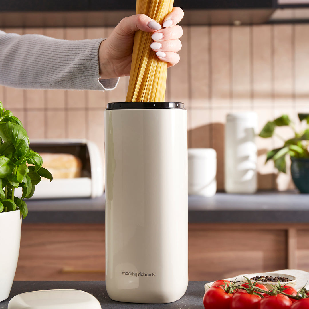 Equip Cream Large Storage Canisters and Large Roll Front Bread Bin